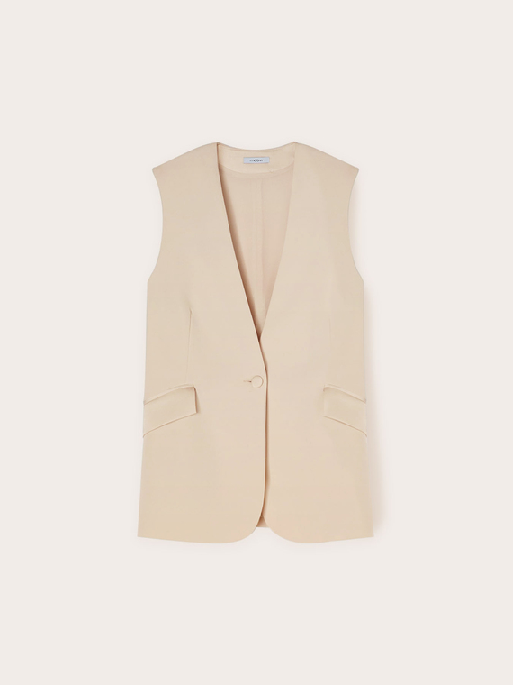 Single-breasted waistcoat in enver satin