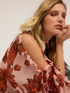 Bluse mit Blumenmuster und weiten Ärmeln image number 2