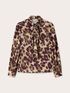 Blouse with bow in camouflage pattern image number 4