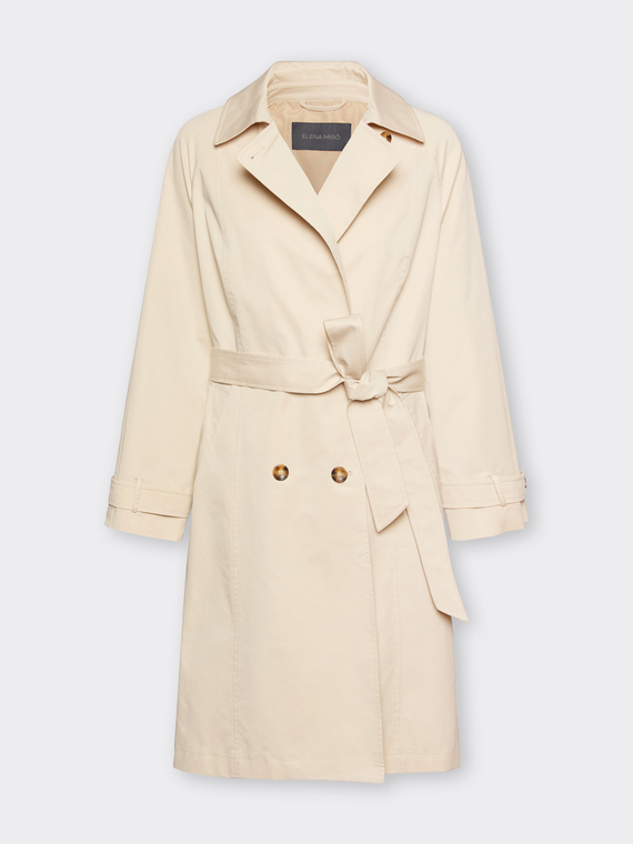Doppelreihiger Trenchcoat aus Gabardine