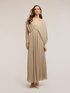 Metallic pleated long dress image number 2