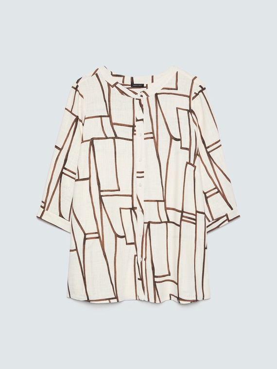 Bluse mit geometrischem Muster aus Viskose
