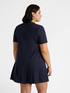 Robe courte avec zip et plis image number 1