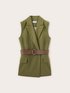 Polyviscose vest with belt image number 4