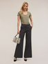 T-shirt in cotone con righe in strass image number 0