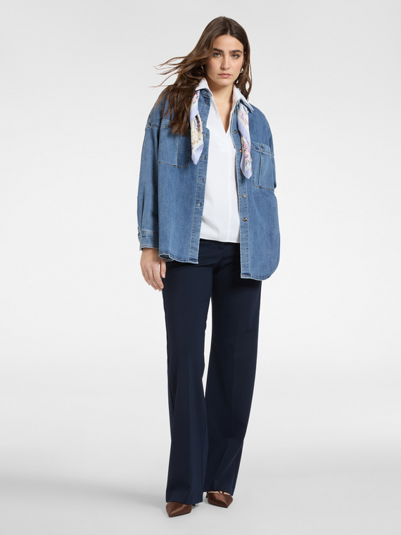 Pantalon homme en point milanais