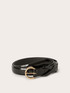 Ceinture en cuir verni avec passants croisés image number 1