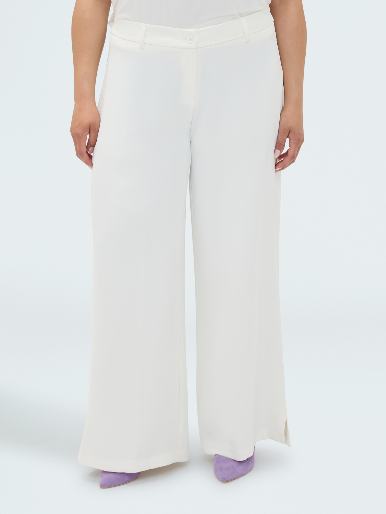 Wide Leg Trousers in Fluid Fabric image number 0