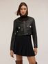 Cropped jacket in coated fabric image number 2