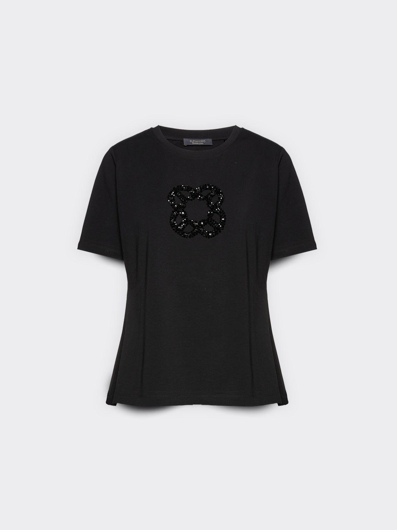 T-Shirt mit Monogramm-Stickerei