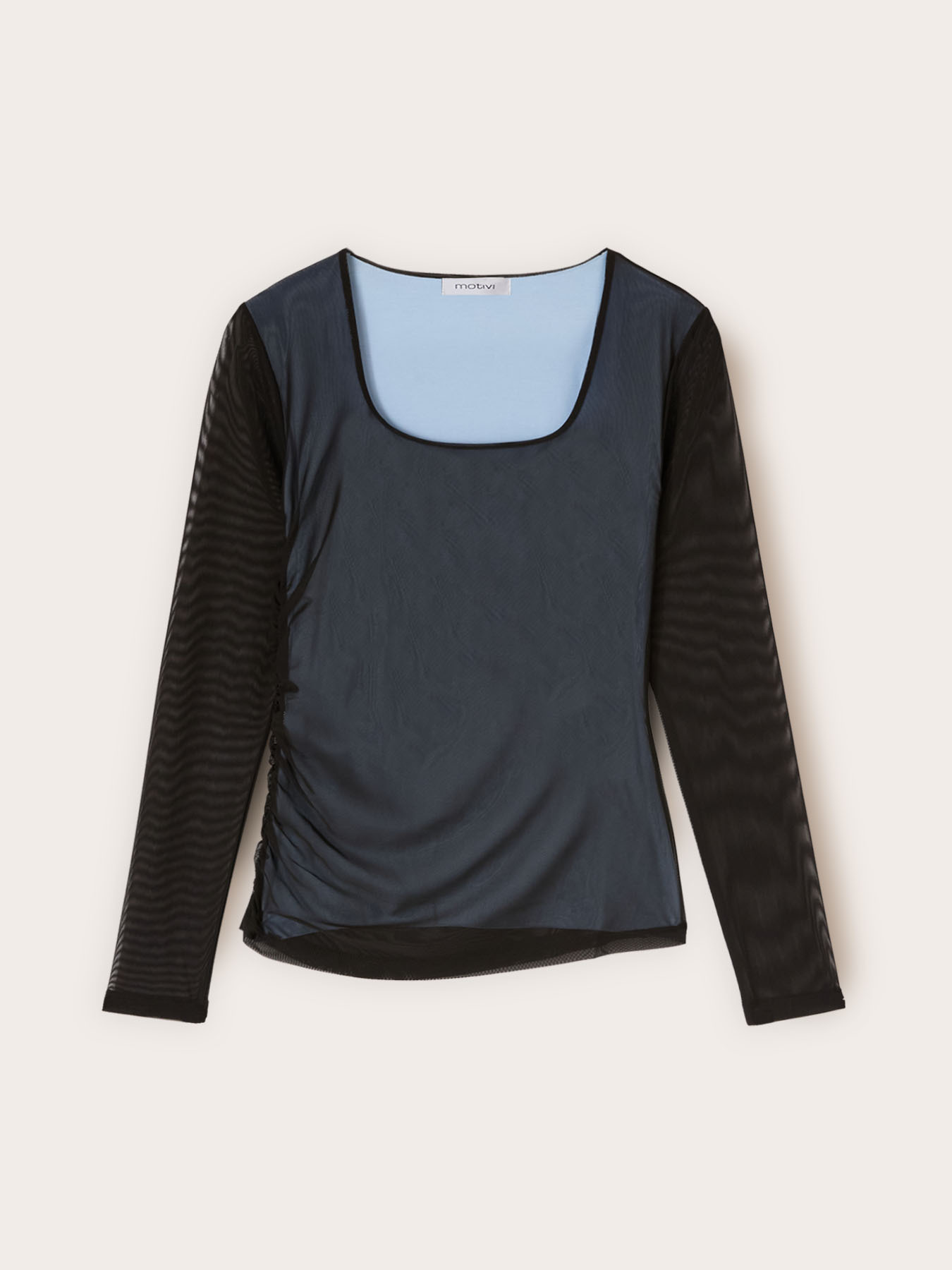 Top en tulle et jersey image number 4