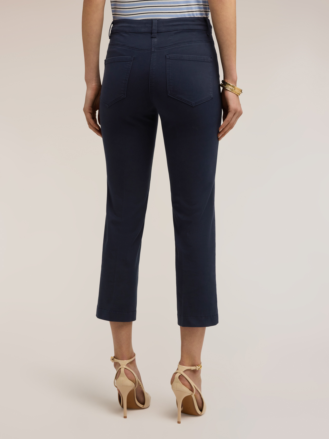 Pantalon kick flare en drill image number 1
