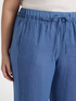 Linen and jersey trousers with laces image number 3