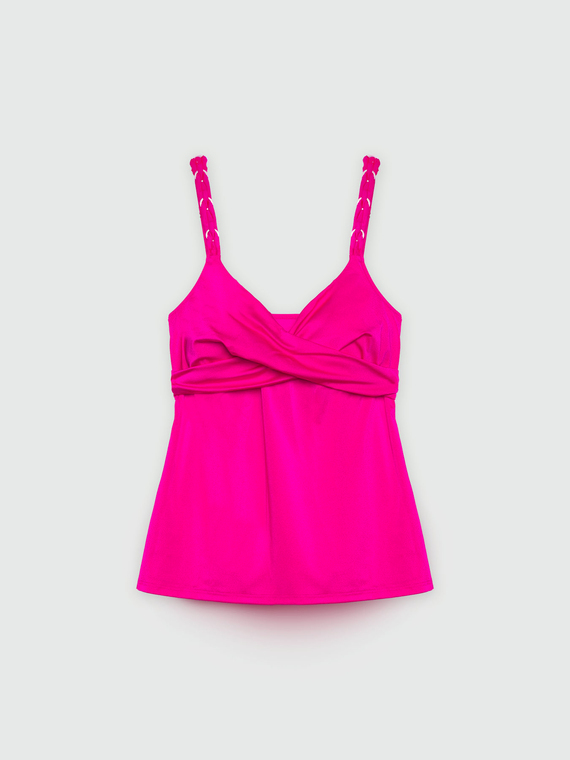 Tankini-Top mit Crossover-Ausschnitt
