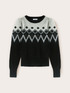 Jacquard sweater with balloon sleeves image number 4