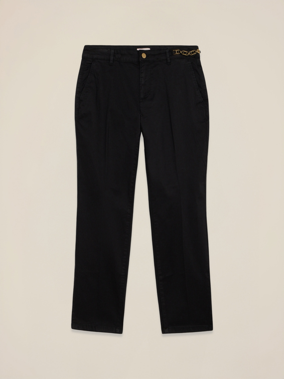 Cotton-lyocell chino trousers