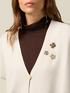 Kimono sleeve cardigan with pins image number 2