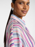 Camicia oversize misto lyocell a righe image number 3