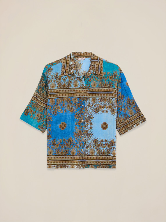 Camicia in viscosa fantasia