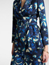 Elegant printed jacket with belt image number 3