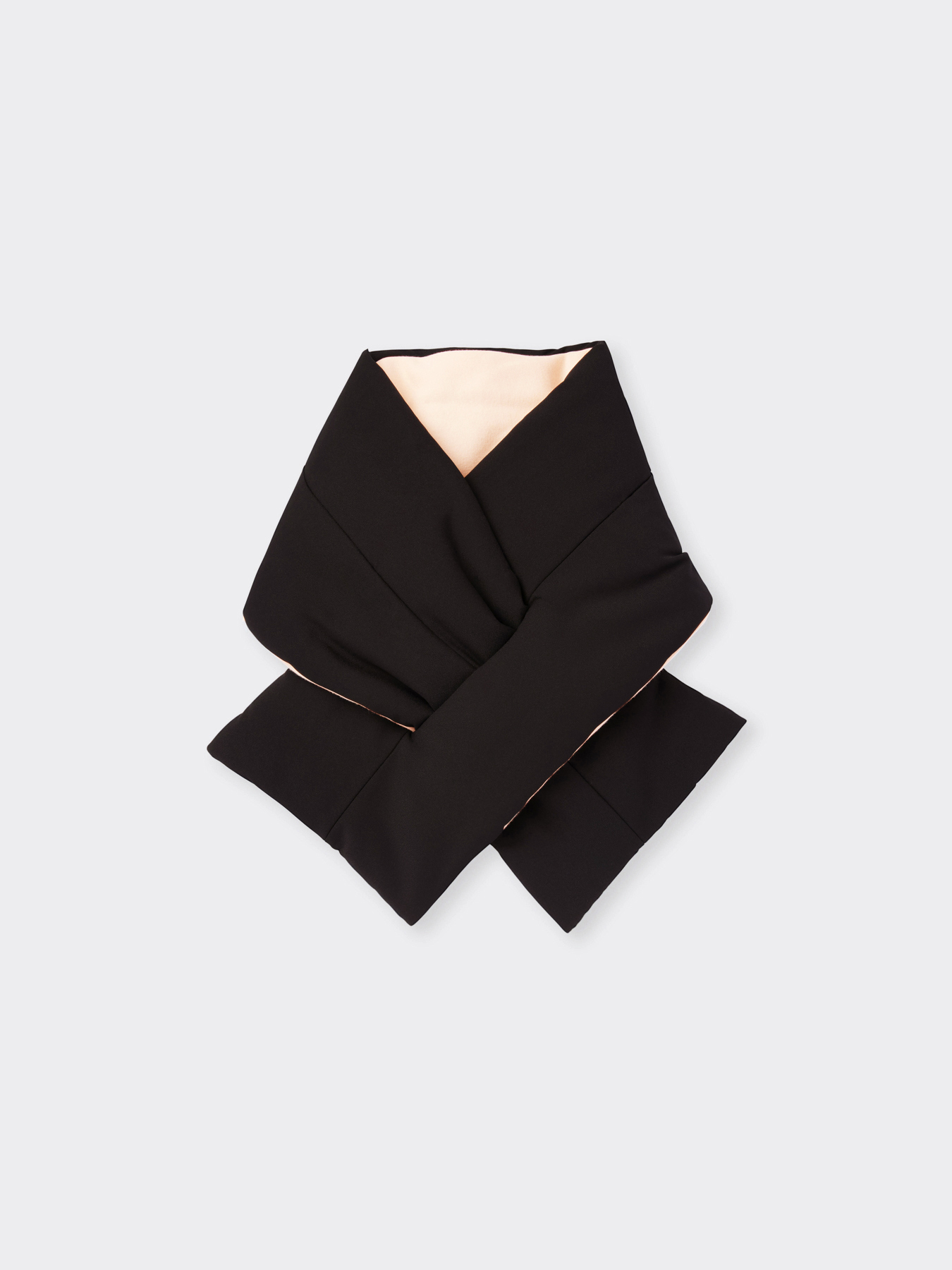 Padded scarf in tricot and nylon image number 2