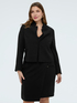 Cropped blazer in stretch fabric image number 3