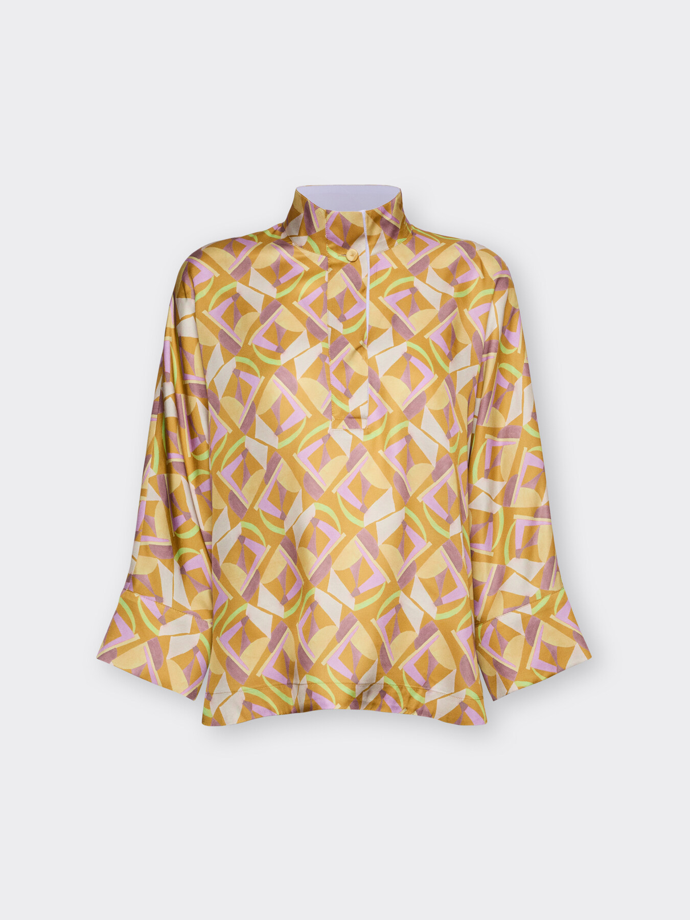 Blusa in viscosa stampata image number 4