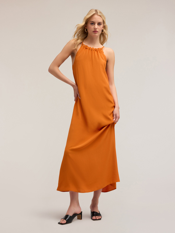Long flowing dress with eyelets