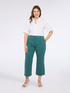 Pantalones cropped de mezcla de algodón image number 0