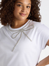 T-shirt with bow embroidery image number 3