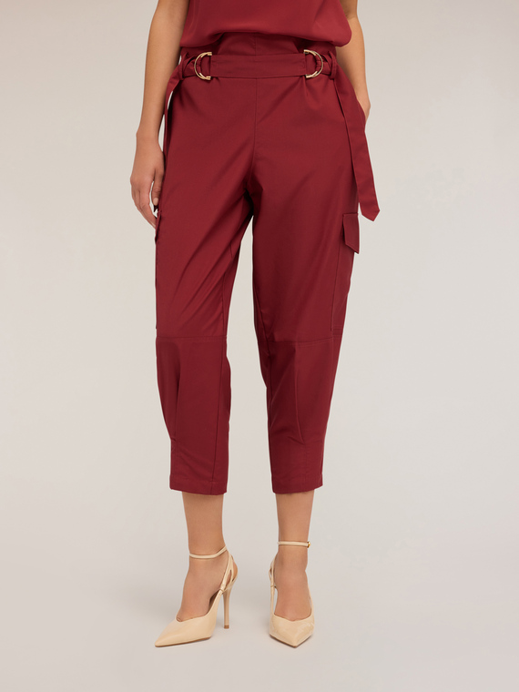 Cargo trousers with belt