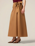 Midi poplin skirt with sash image number 3
