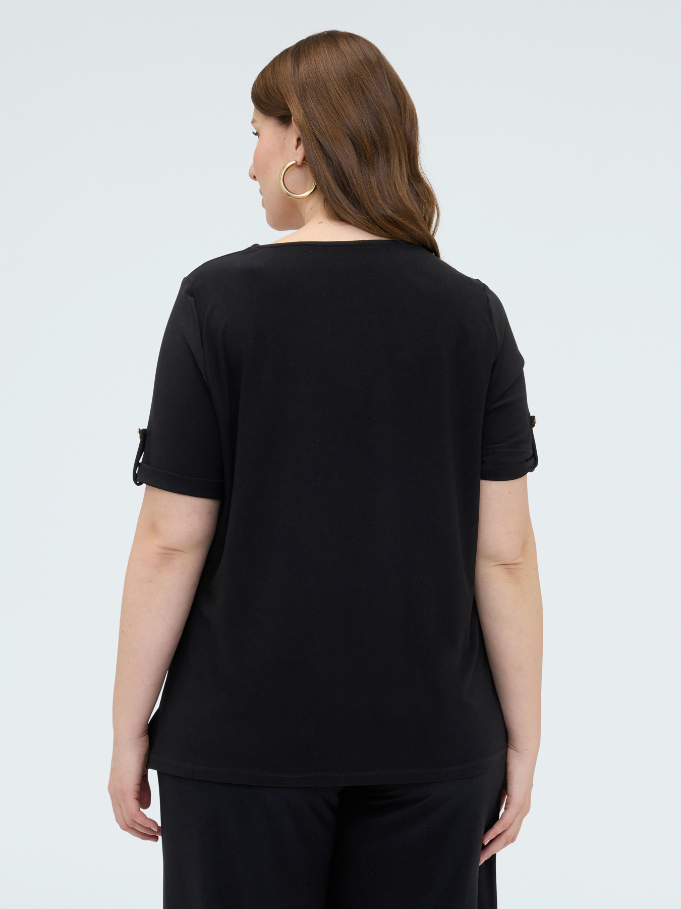 T-Shirt aus Jersey mit Drapierung image number 1