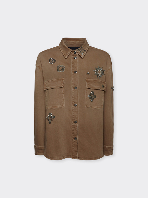 Embroidered overshirt