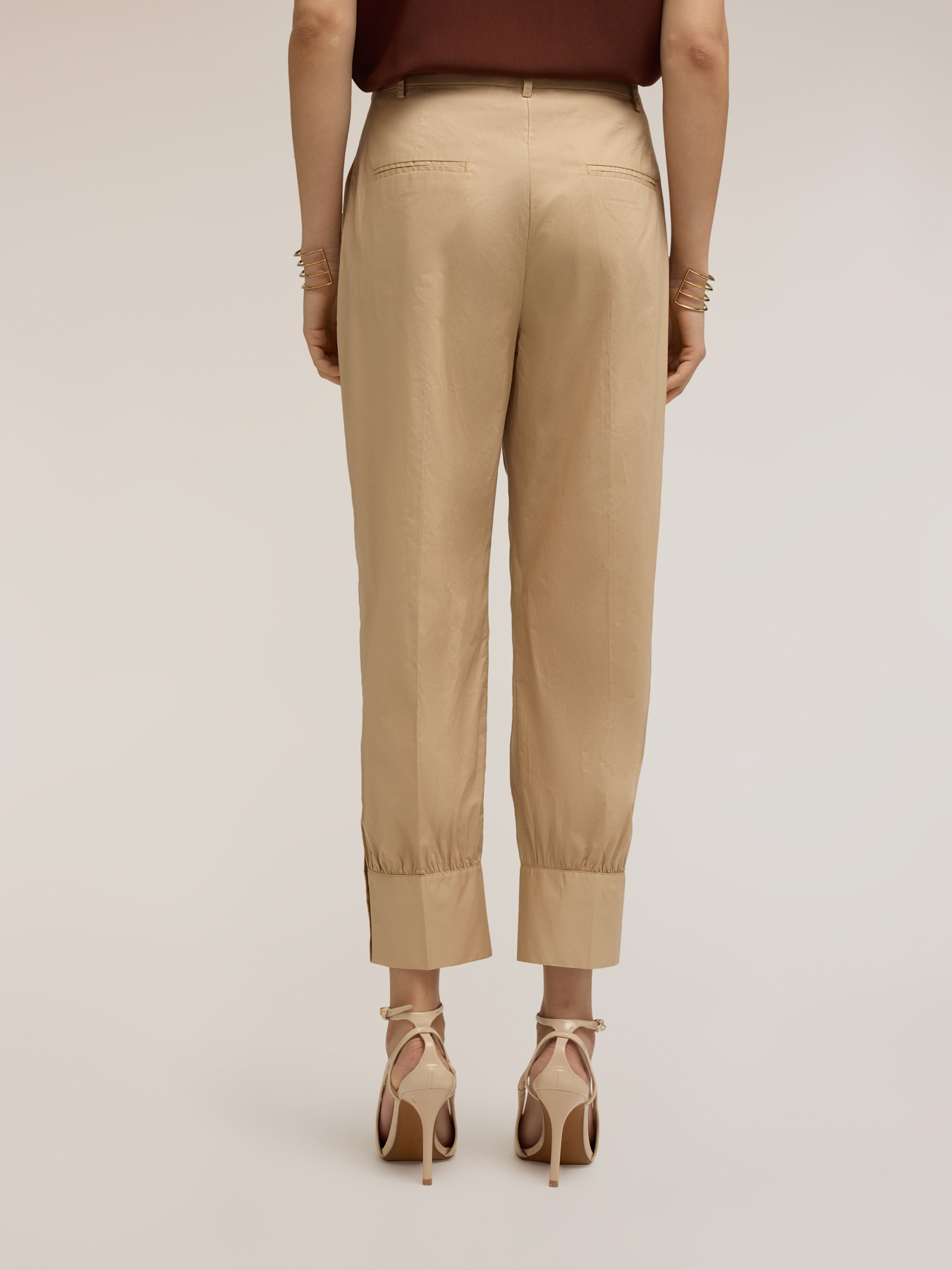 Hose mit B&uuml;ndchen aus Popeline image number 1