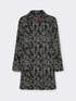 Manteau en m&eacute;lange de coton jacquard ray&eacute; image number 4