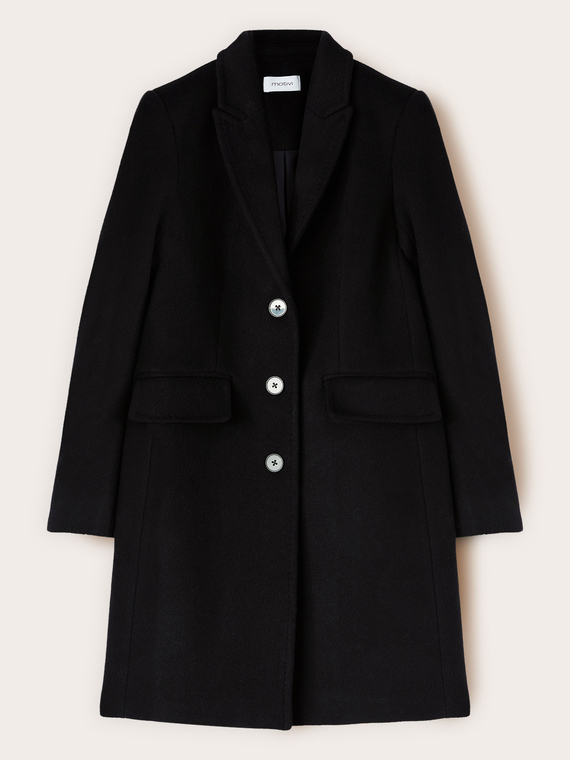 Manteau en mélange de laine tricoté