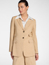 Blazer de mezcla de lino con botonadura sencilla image number 0