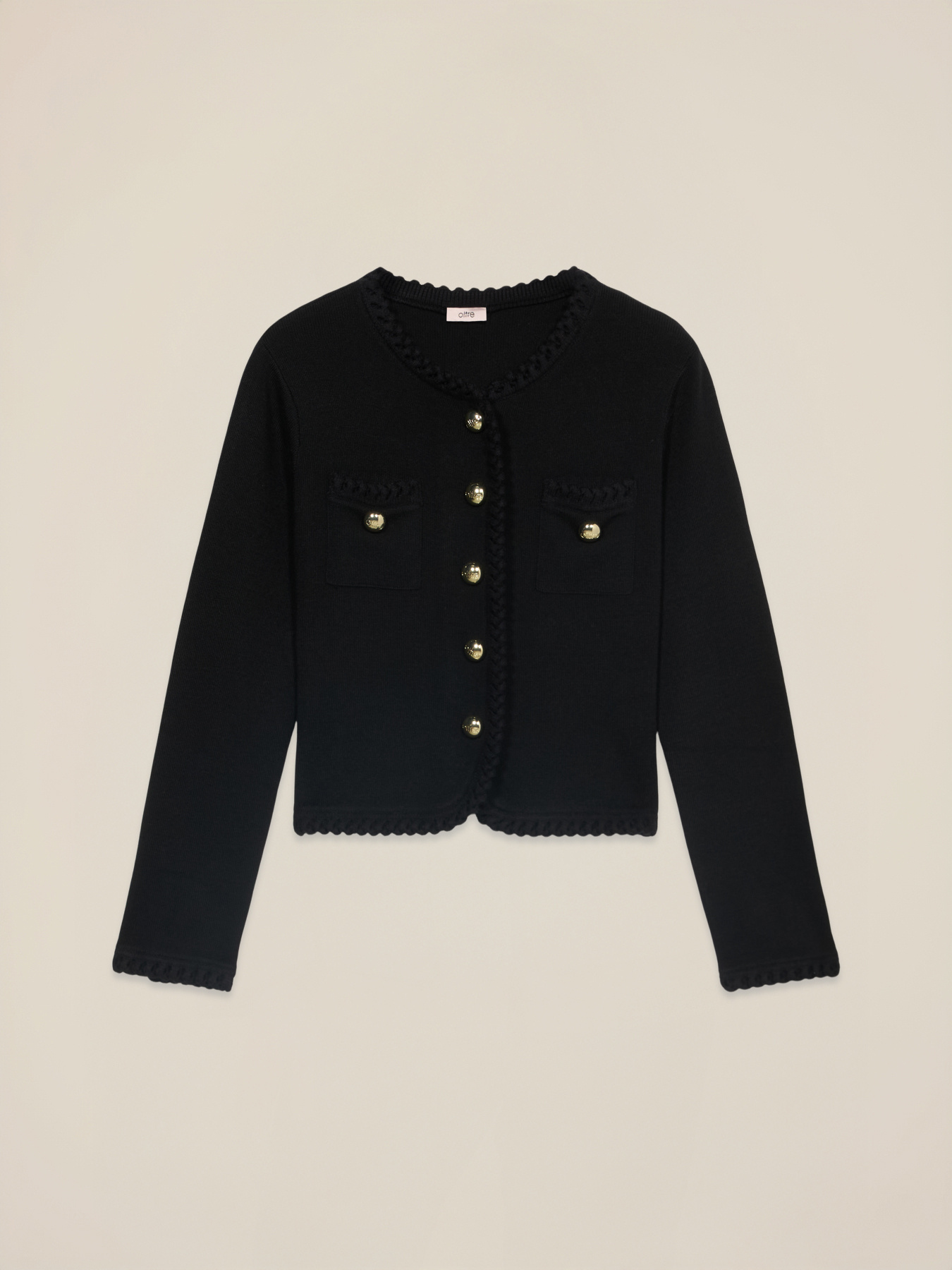 Veste en maille avec bordures travaillées image number 3