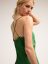 Robe mi-longue en satin image number 2