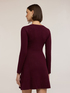 Knit sheath dress with metallic detail image number 1