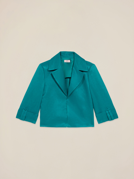Structured jacket in linen blend