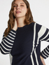 gestreifter Pullover mit Viskose LENZING™ ECOVERO™ image number 2