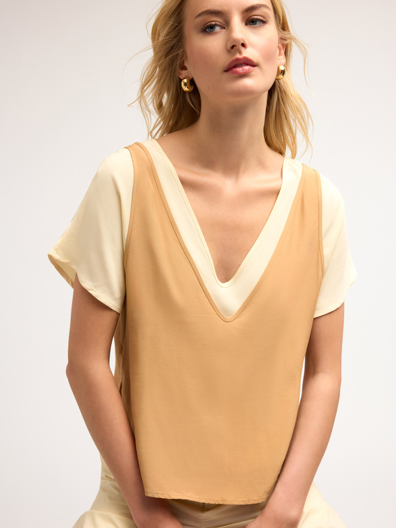 Double viscose blouse