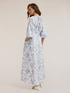 Rochie lungă din bumbac cu broderie florală image number 1