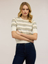 Chevron striped viscose blend sweater image number 0