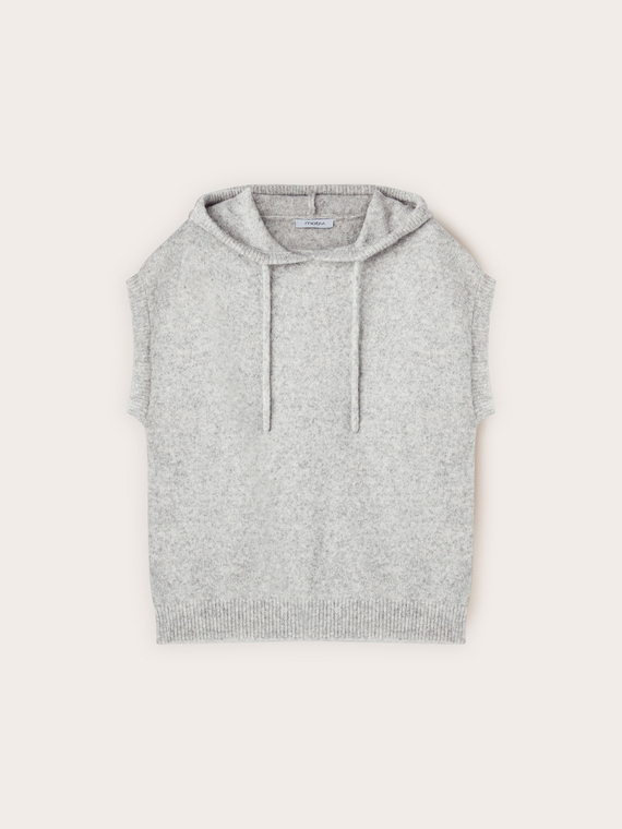 Sweat en maille m&eacute;lang&eacute;e laine