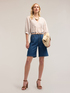 Striped muslin oversized blouse image number 2