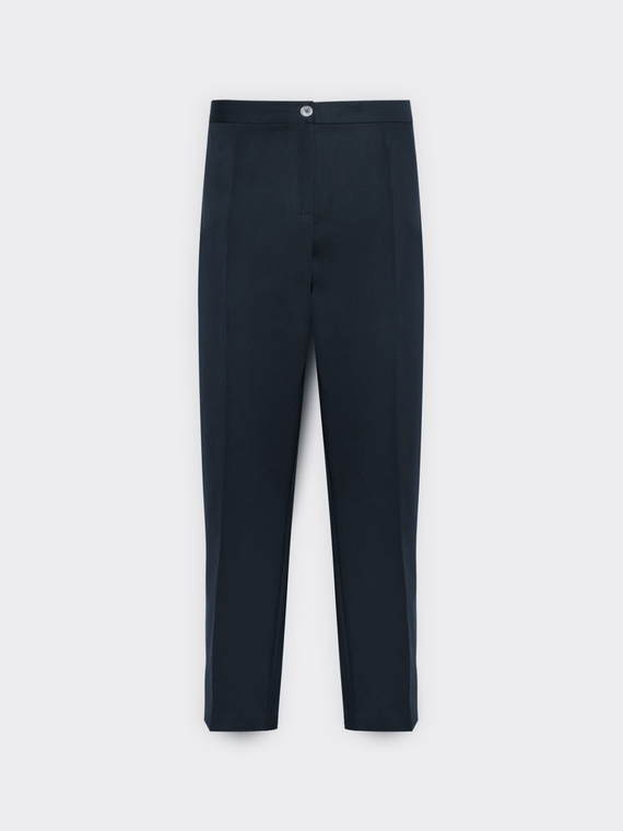 Straight-leg trousers in stretch satin