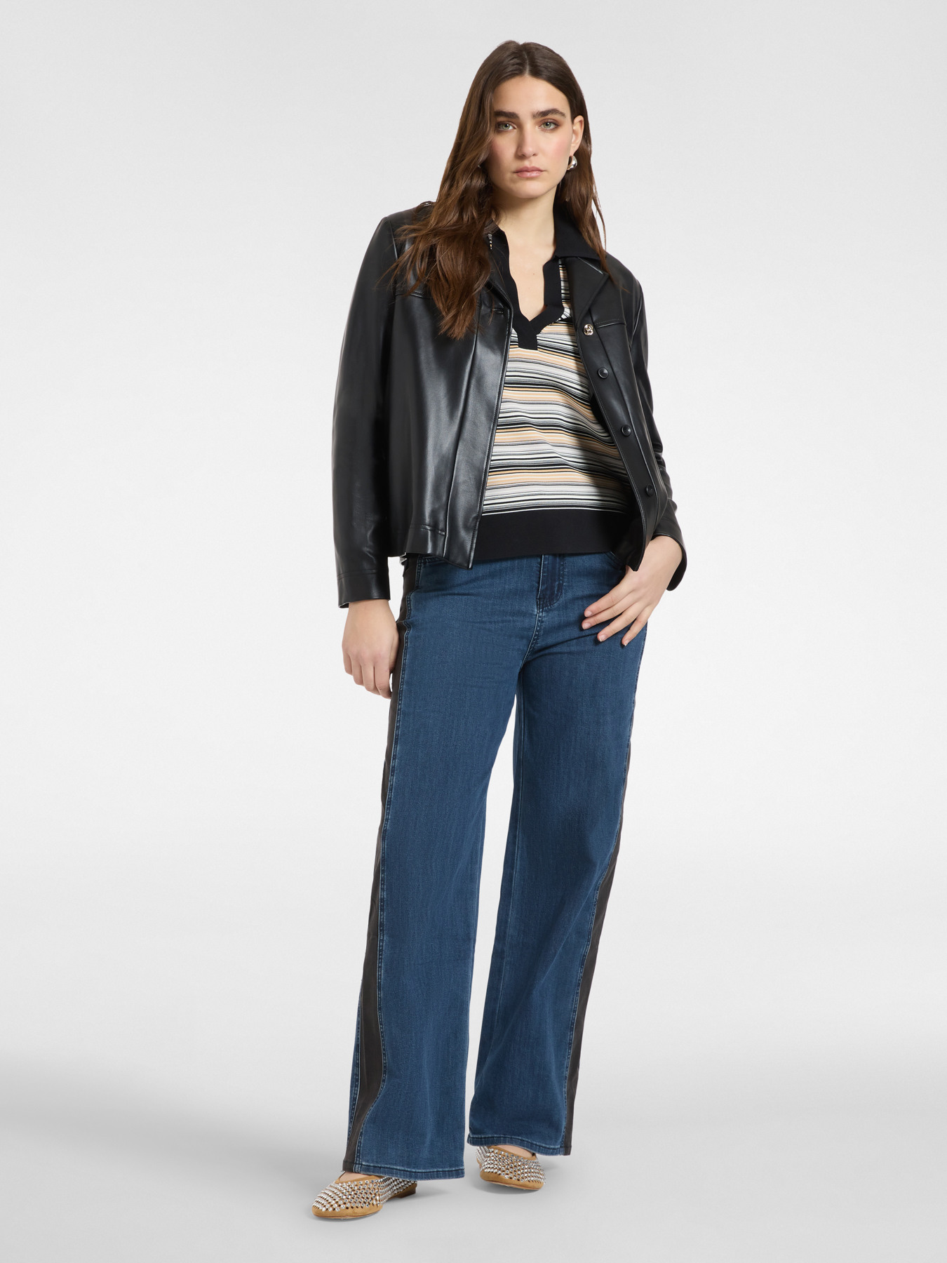 Veste boxy en tissu enduit image number 2